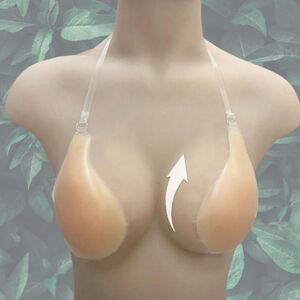 New A Cup Backless Stick on Adhesive Halter Bra Adjustable Clear‎ Straps